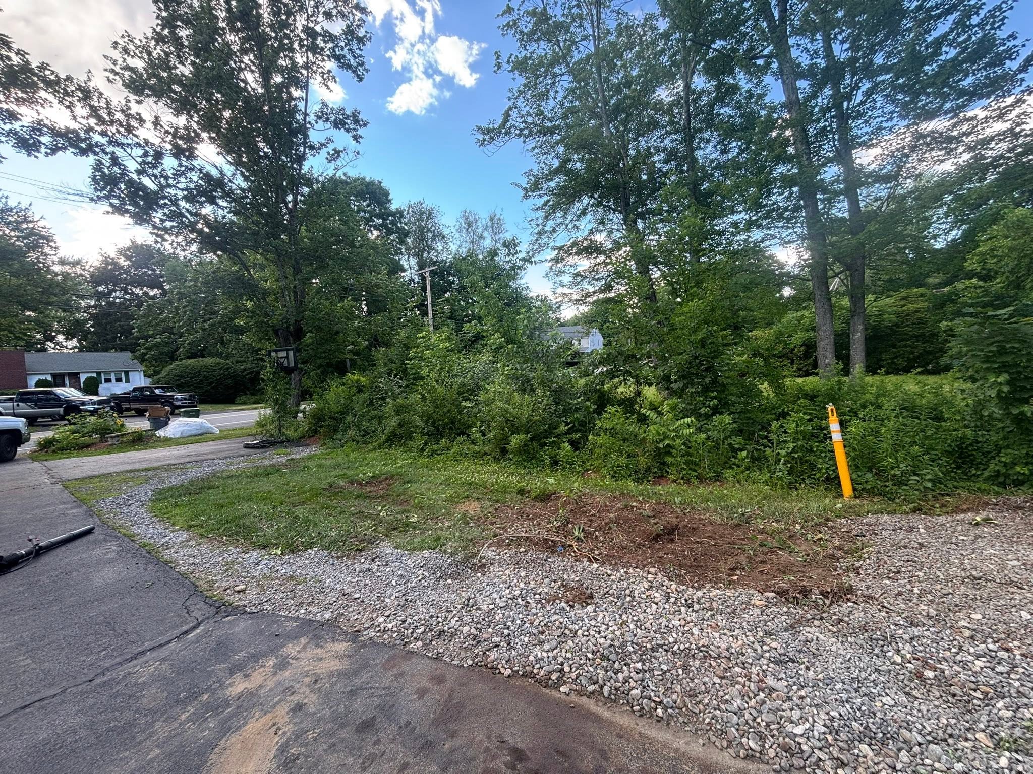 Full clearing complete — no stumps, no roots, ready for next phase